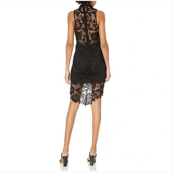 ASTR THE LABEL Samantha Lace Hi-Lo Illusion Lace Dress Black Size XS - Picture 2 of 13